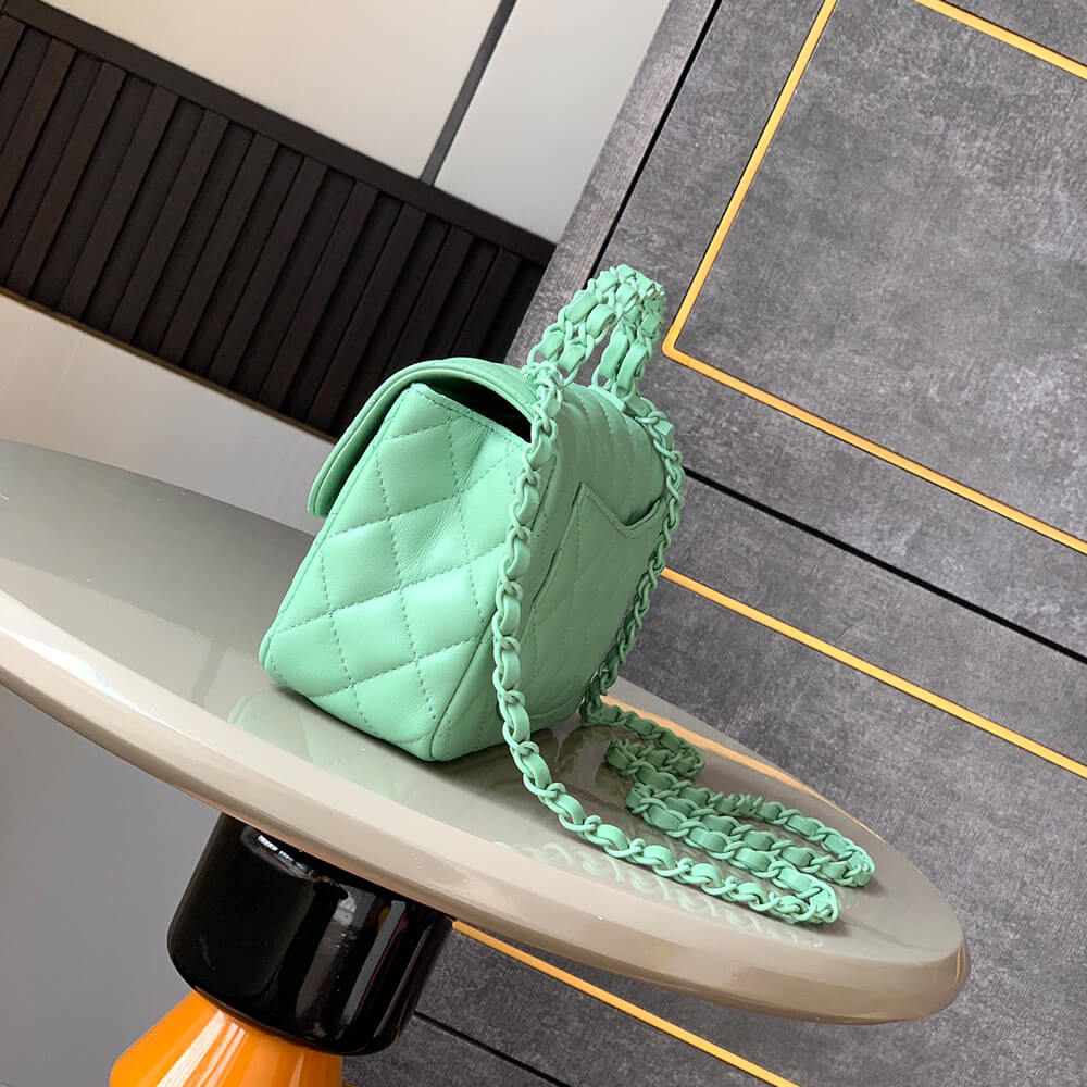 Chanel Mini Flap Bag with Top Handle(HIGH-END GRADE)