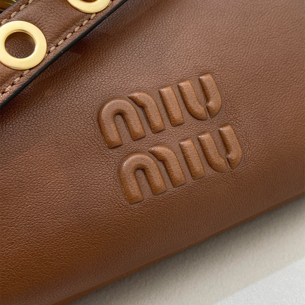 MIUMIU Medium Aventure nappa leather bag(HIGH-END GRADE)