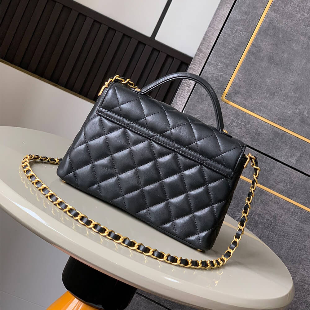 CHANEL Small Flap Bag with Top Handle(HIGH-END GRADE)