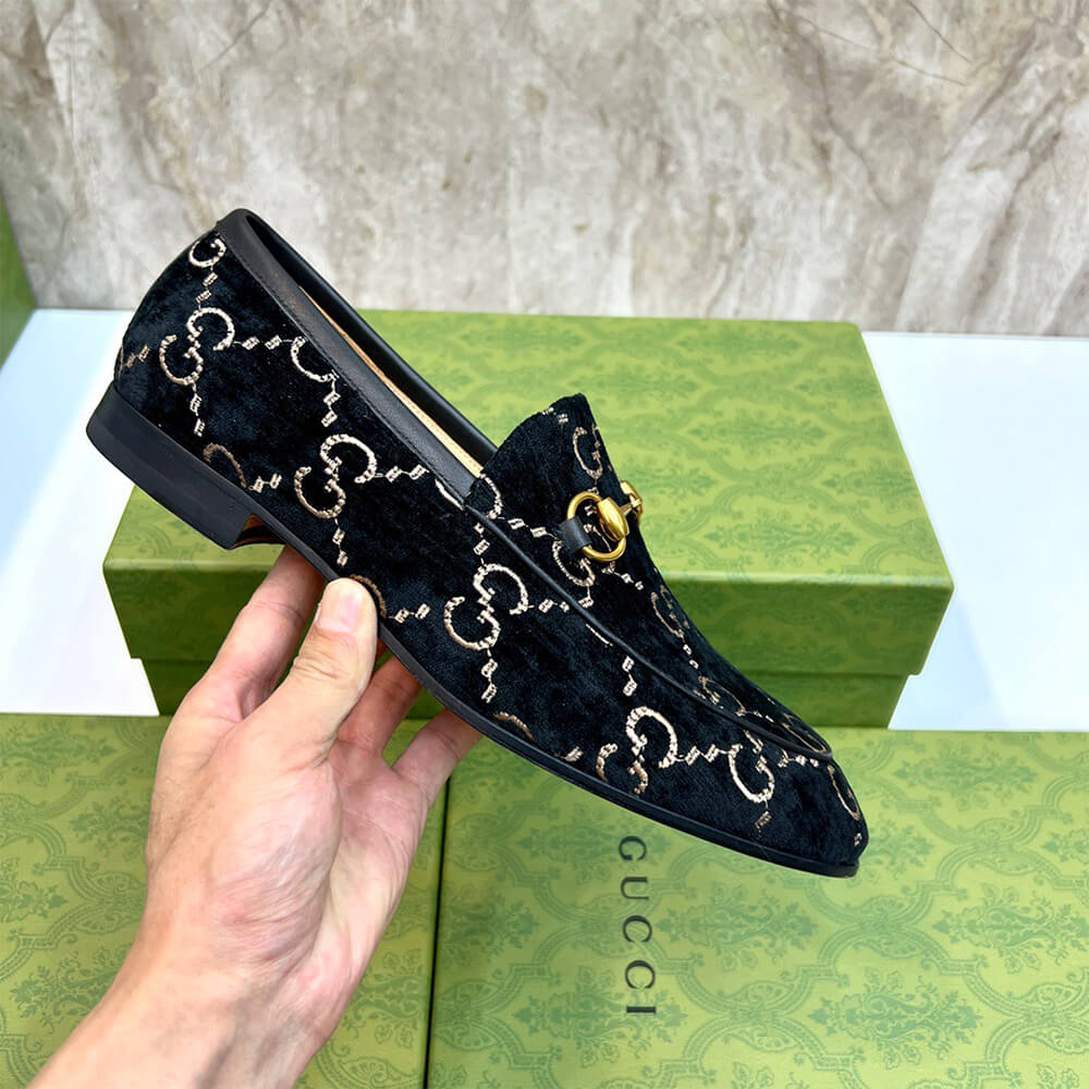 Gucci Velvet Men Loafers