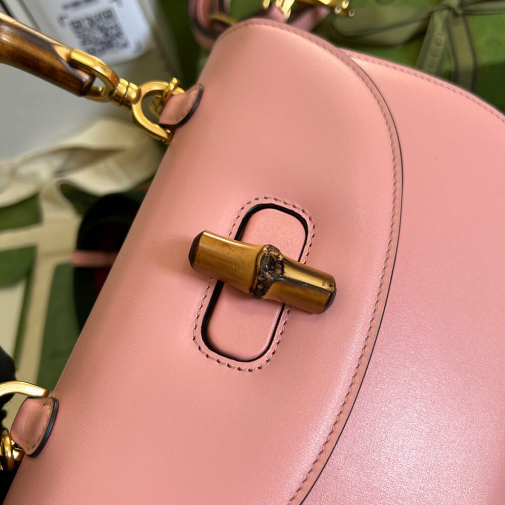 GUCCI BAMBOO 1947 JUMBO GG SMALL TOP HANDLE BAG