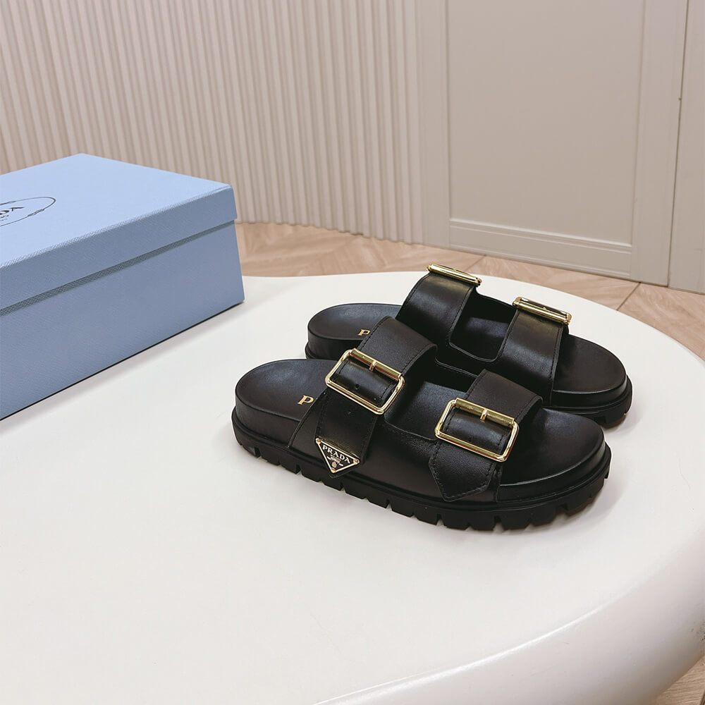 PRADA Nappa leather slides