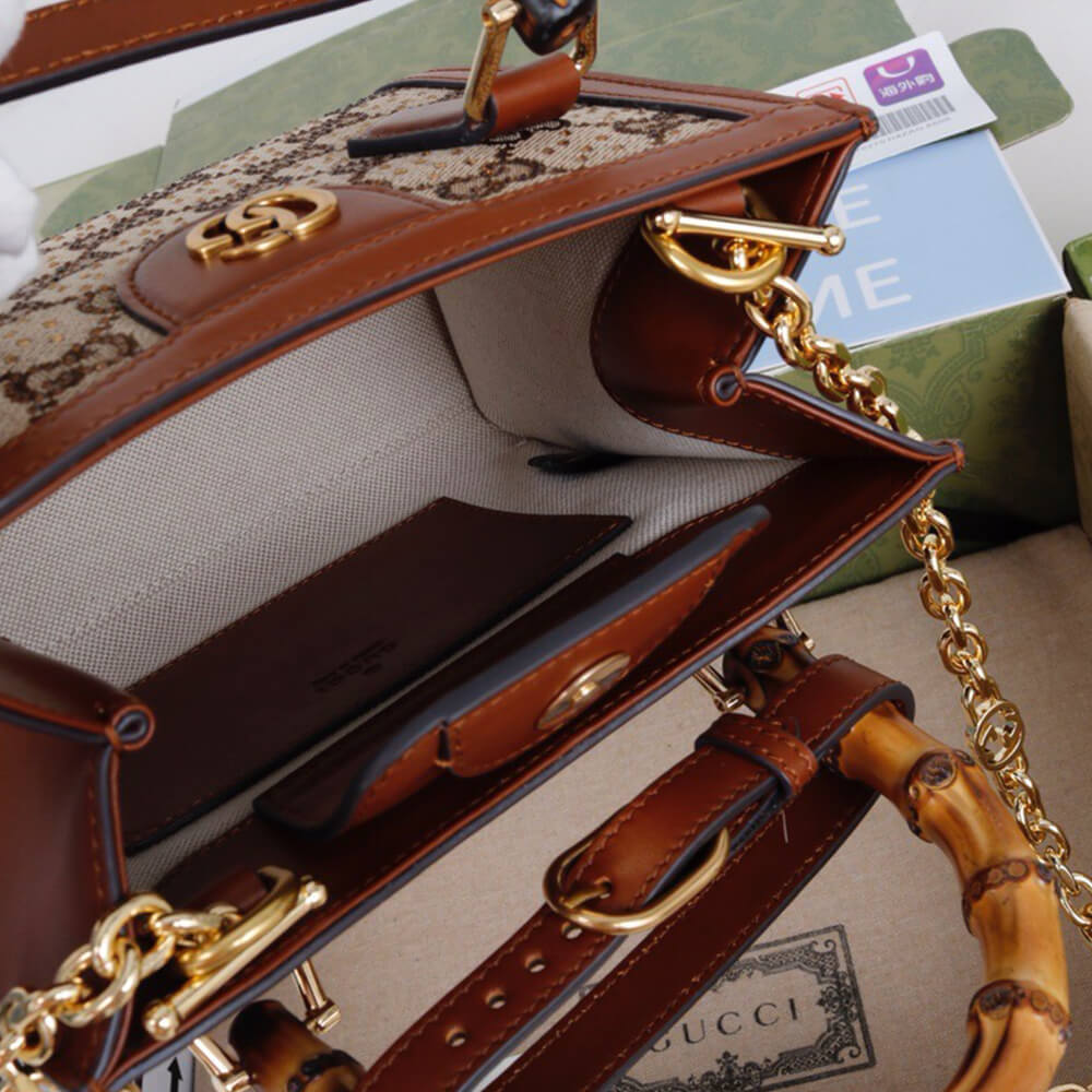 Gucci Diana crystal mini tote bag(high-end grade)