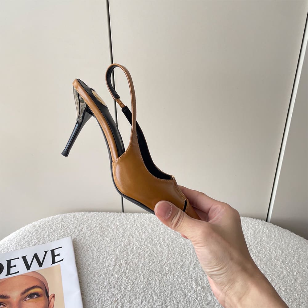 YSL Babylone Breteuil Slingback Pumps in Patent Leather