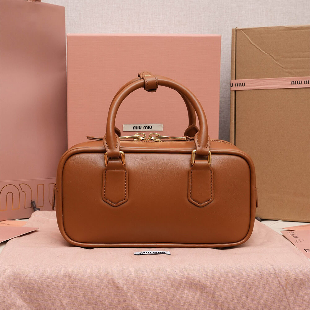 MIUMIU Medium Arcadie Leather Bag(HIGH-END GRADE)
