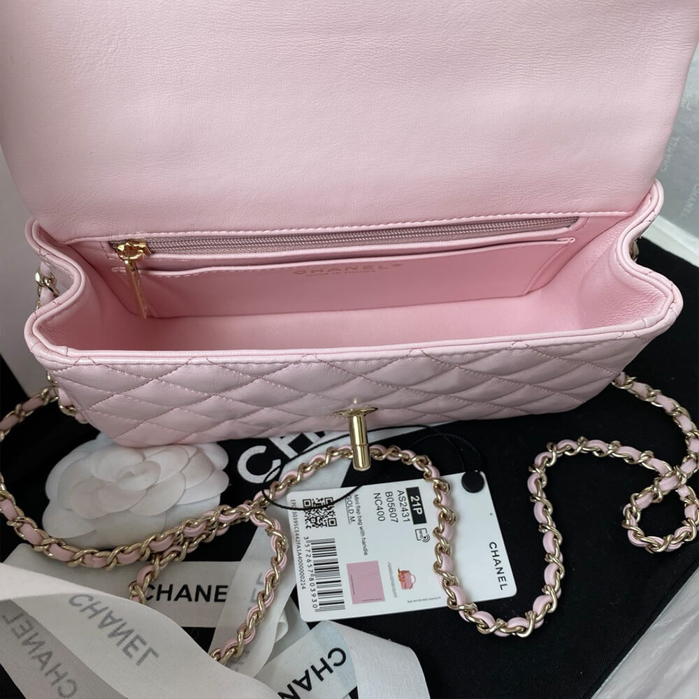 CHANEL Mini Classic Handbag With Top Handle