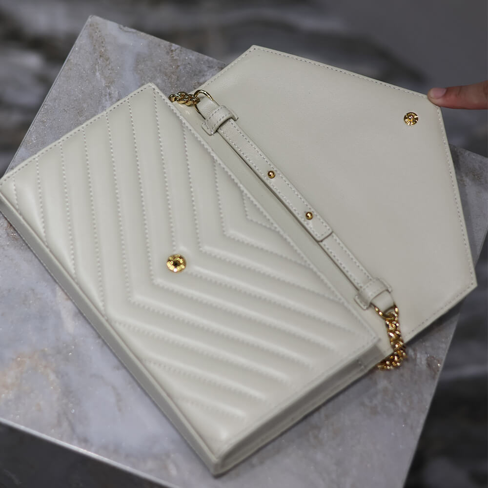 YSL cassandre chain wallet in lambskin