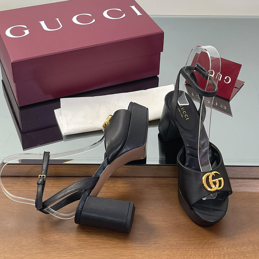 GUCCI Women s platform sandal with Double G