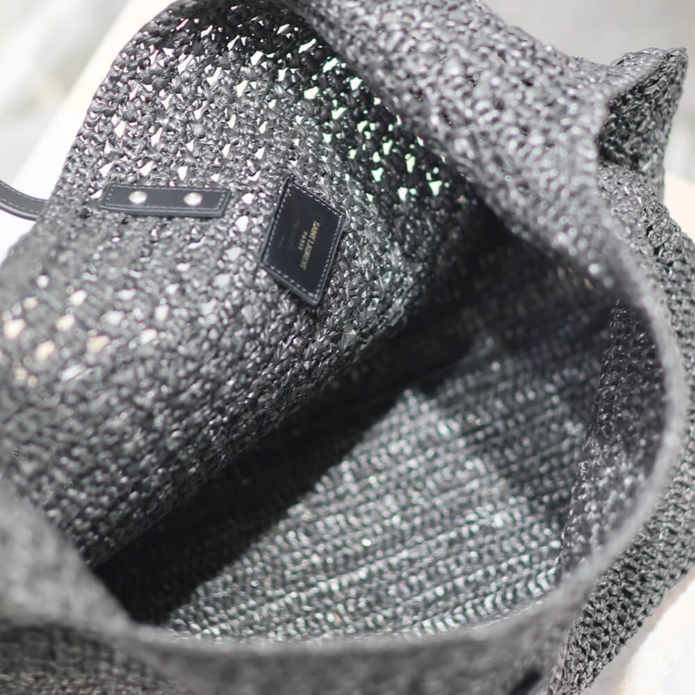 SAINT LAURENT le 5 a 7 medium tote in raffia(HIGH-END GRADE)