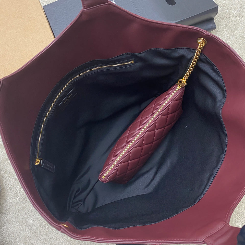 YSL ICARE MAXI SHOPPING BAG IN QUILTED LAMBSKIN(HIGH-END GRADE)