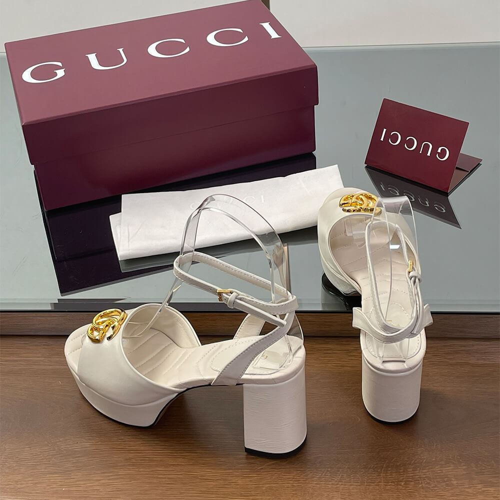 GUCCI Women s platform sandal with Double G