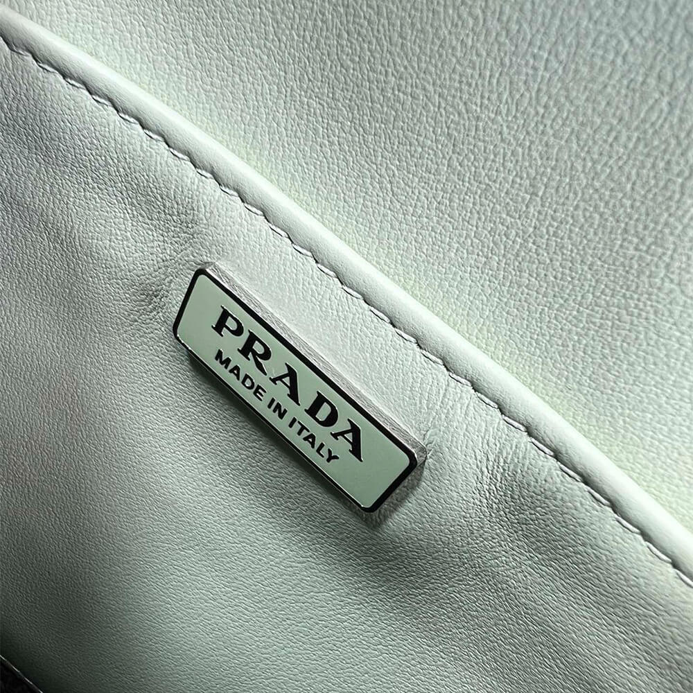 Small Prada Cleo brushed leather shoulder bag with flap