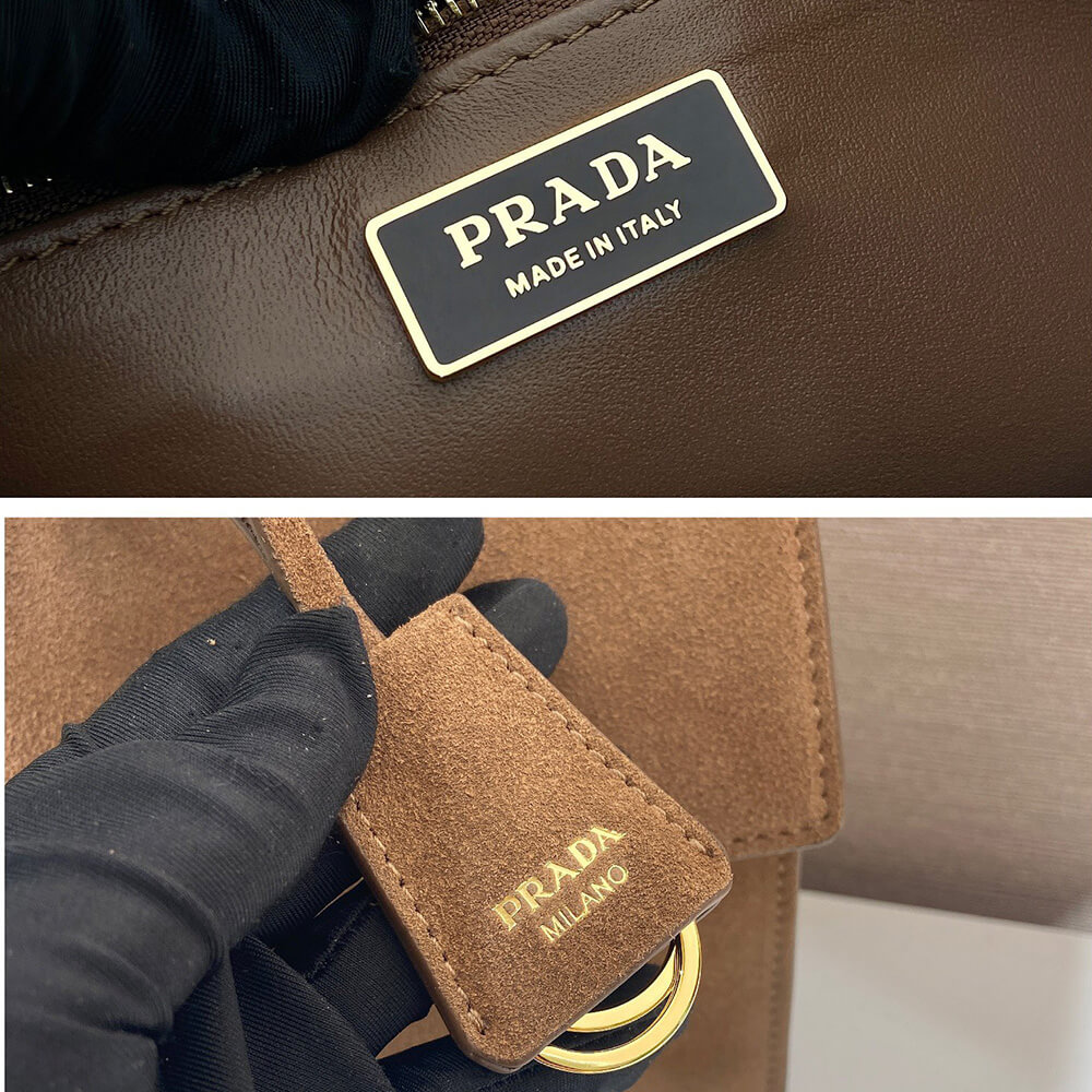 Prada Soft Sound medium suede shoulder bag(high-end grade)