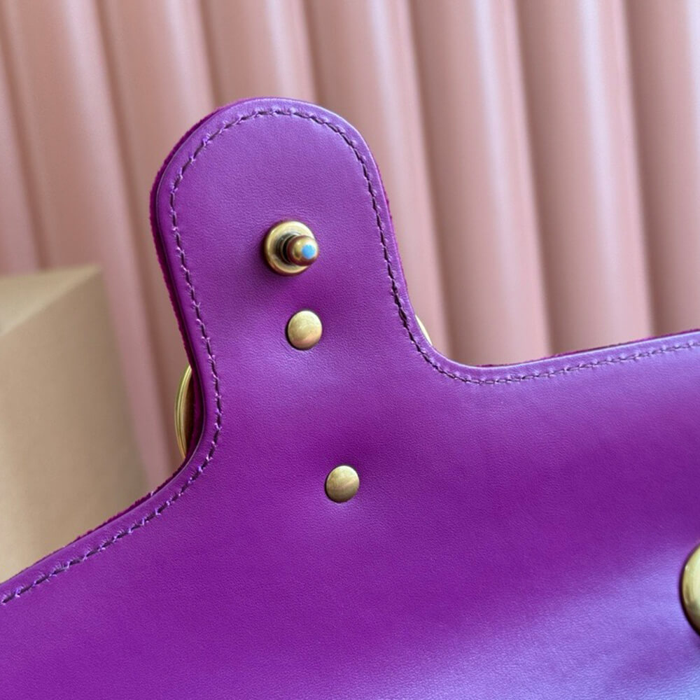 GG Velvet Small Marmont shoulder bag