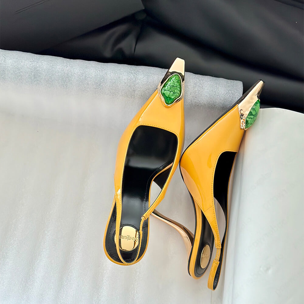 YSL Loulou Slingback Pumps in Patent Leather