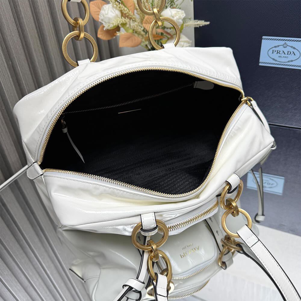 Prada Dangle medium leather top-handle bag(HIGH-END GRADE)