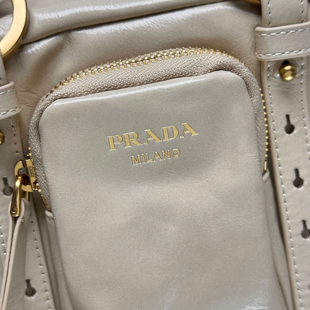 Prada Dangle leather top-handle mini-bag(HIGH-END GRADE)