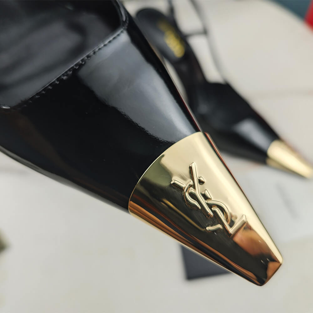 YSL Jeanne Slingback Pumps in Patent Leather