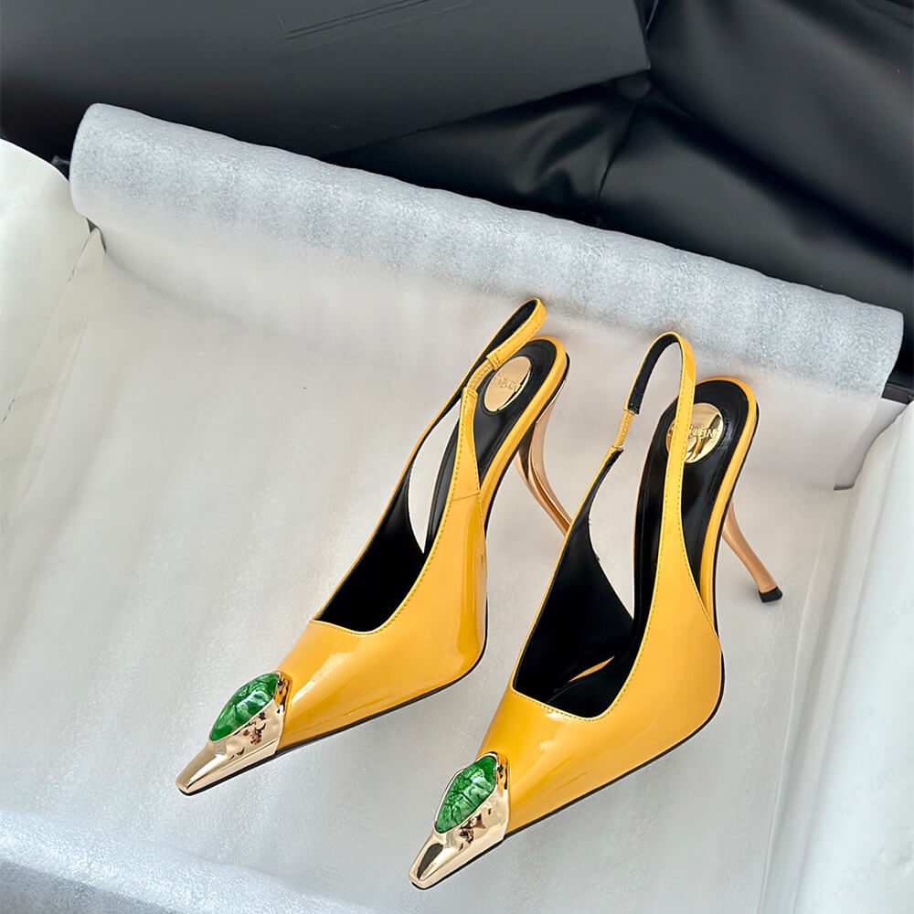 YSL Loulou Slingback Pumps in Patent Leather