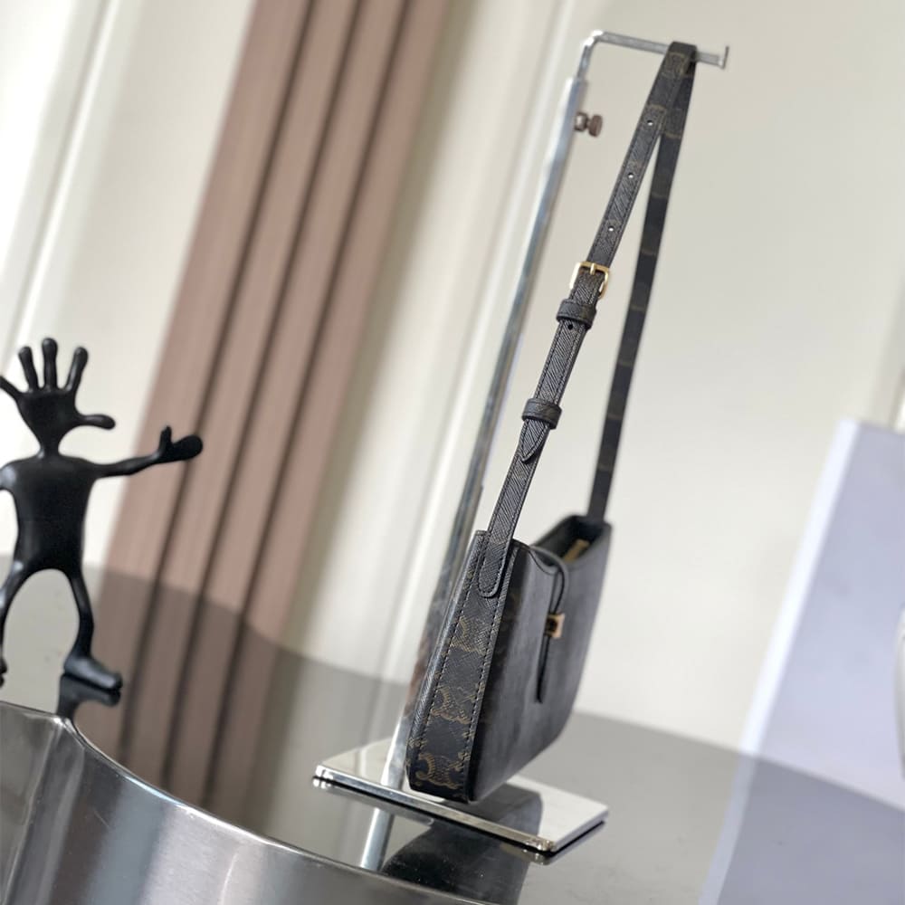 Celine TINA SHOULDER BAG IN Triomphe canvas