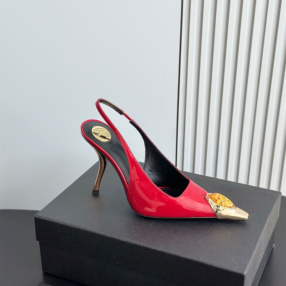 YSL Loulou Slingback Pumps in Patent Leather