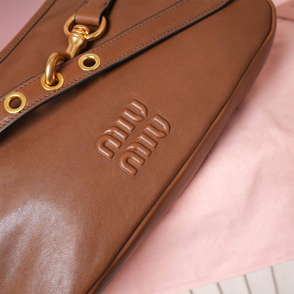 MIUMIU Regular Aventure nappa leather bag(HIGH-END GRADE)