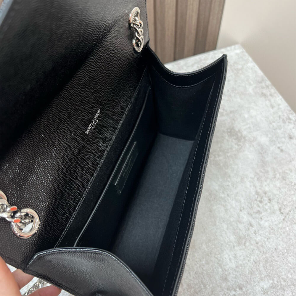 YSL envelope medium in grained leather